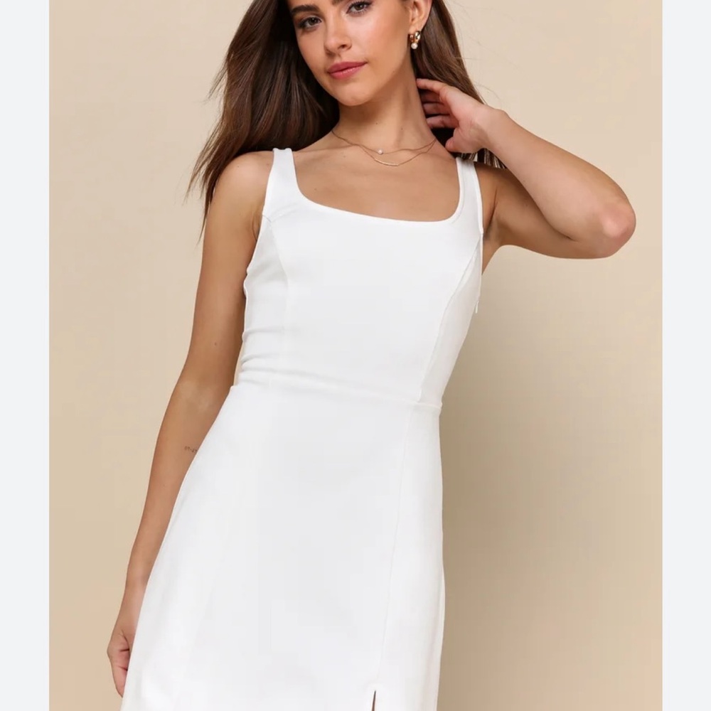 Lulus Always Admired White Sleeveless Mini Dress | Bridal Old Money Vibe